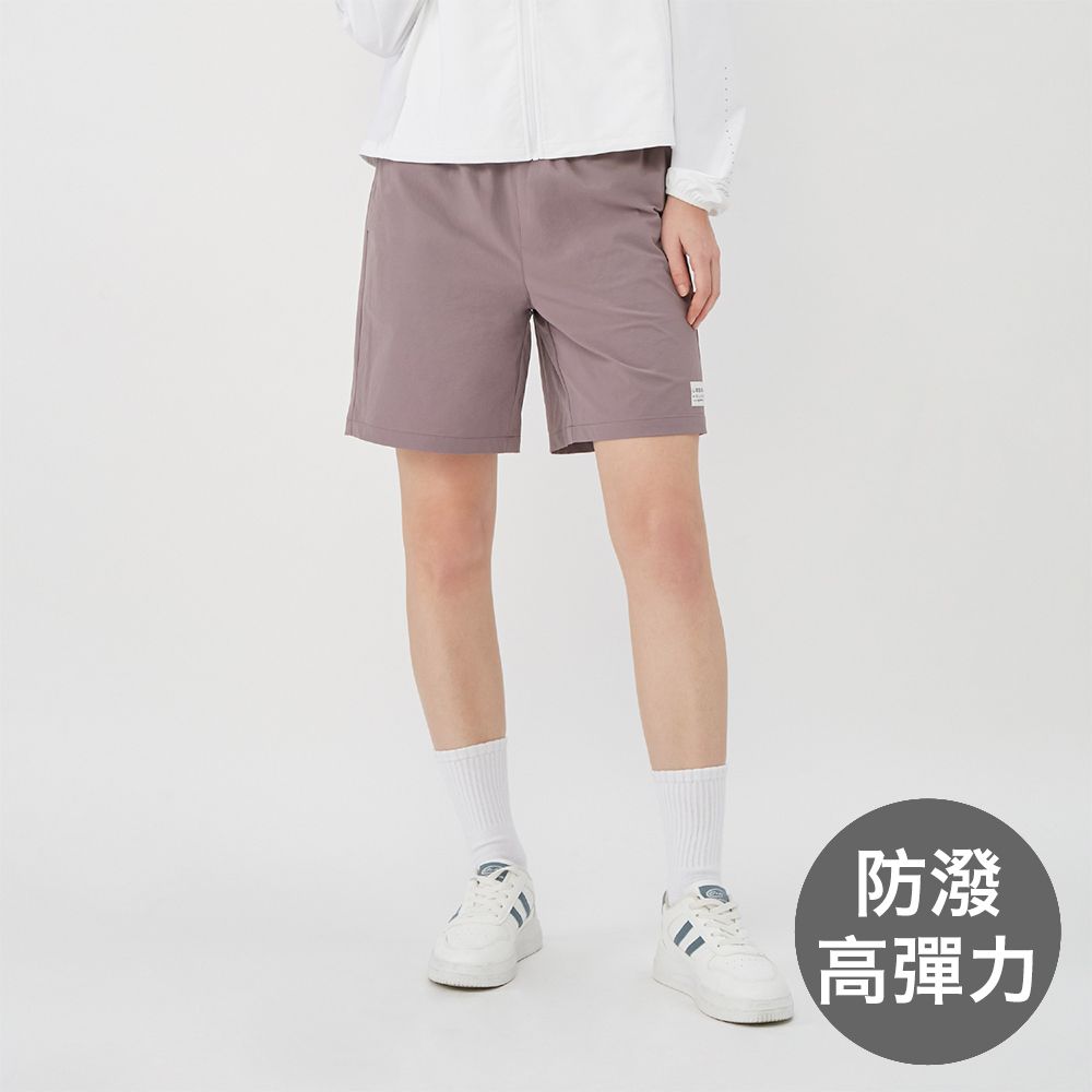 GIORDANO 佐丹奴  女裝防潑水彈力短褲 All Day Pants系列-08 灰紫色