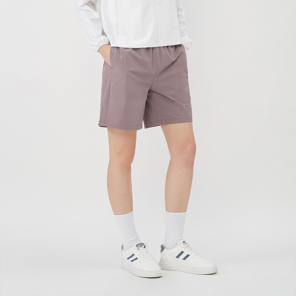 GIORDANO 佐丹奴  女裝防潑水彈力短褲 All Day Pants系列-08 灰紫色