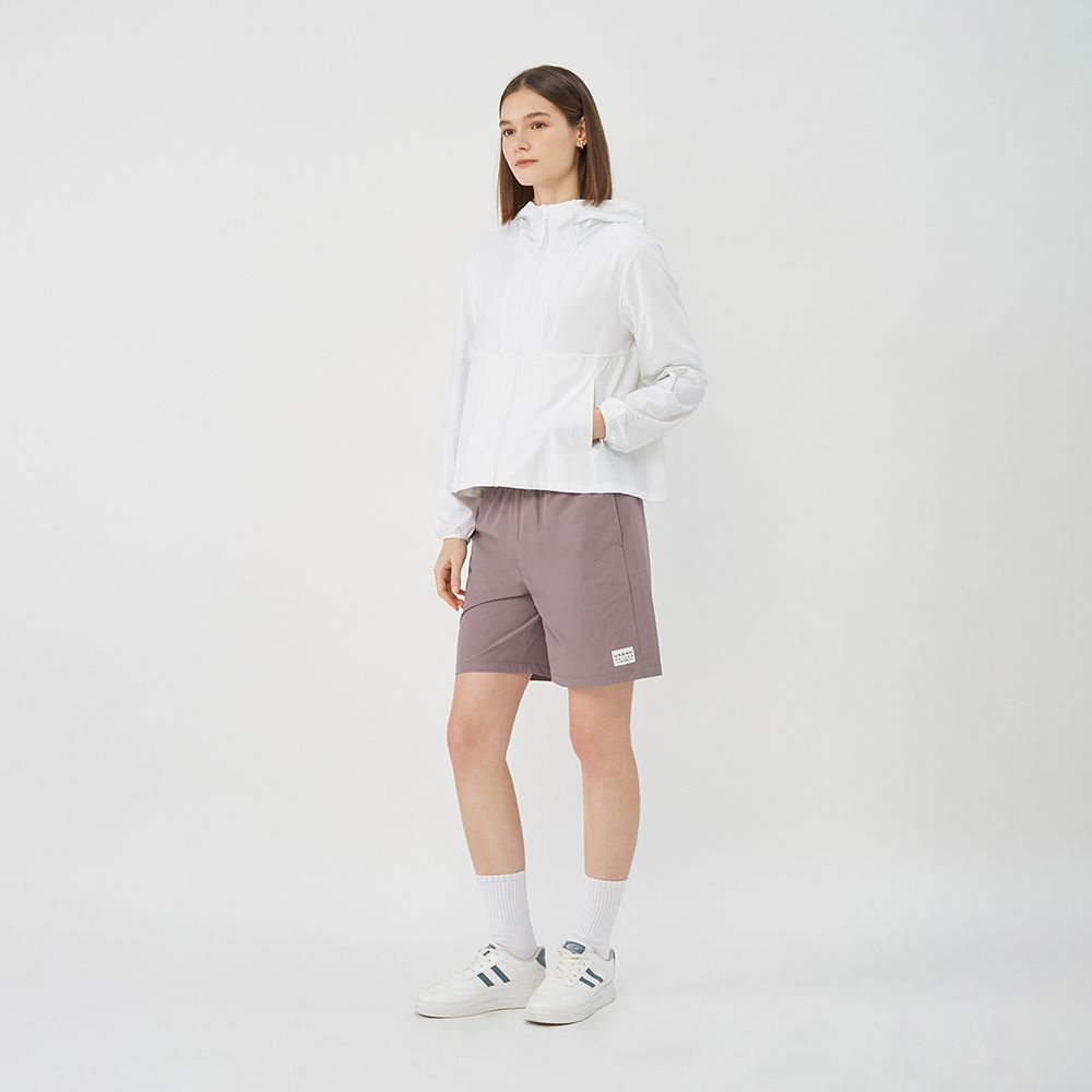 GIORDANO 佐丹奴  女裝防潑水彈力短褲 All Day Pants系列-08 灰紫色