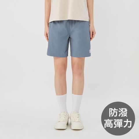 GIORDANO 女裝防潑水彈力短褲 All Day Pants系列-34 灰藍色