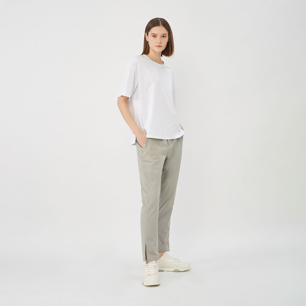 GIORDANO 佐丹奴 女裝防潑水日常機能錐形褲 All Day Pants系列-16 淺灰