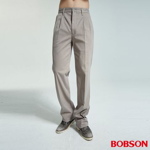 【BOBSON】男款雙摺休閒褲  (1733-85)