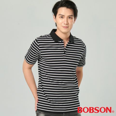 BOBSON 男款條紋POLO上衣(71052-88)