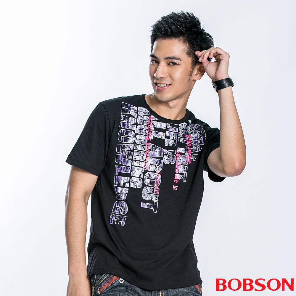 BOBSON 男款短袖印圖上衣(22038-88)