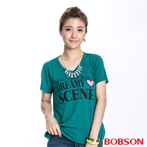 【BOBSON】女款短袖印圖T恤(20127-40)