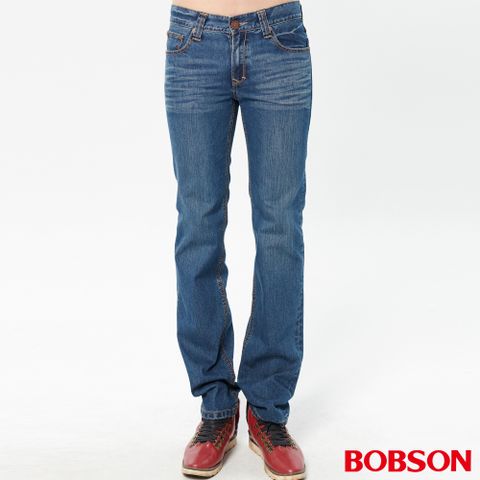 【BOBSON】男款衣絲不罣涼爽直筒褲(1771-53)