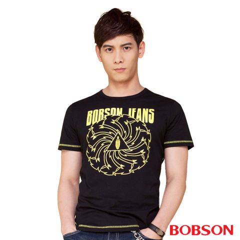 【BOBSON】男款短袖印圖上衣(24034-88)