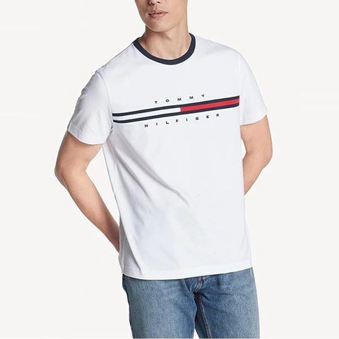 TOMMY 年度爆款經典Logo短袖素面T恤-白色