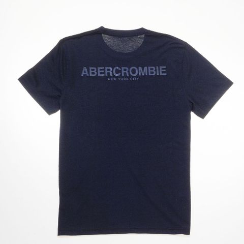 A&F 文字印刷大LOGO背殺設計短T 黑色 AF-123-238-3051-900
