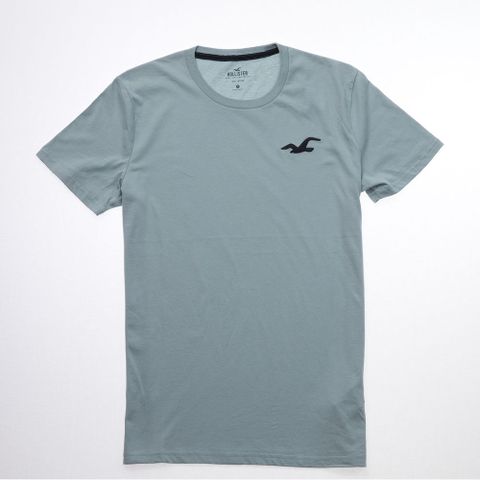 Hollister HCO 大海鷗黑LOGO刺繡短T 綠 HO-324-368-0898-300