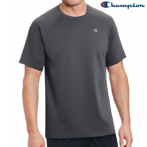 Champion 【Vapor輕燕系列】訓練排汗Tee T0881P-B99深灰/黑