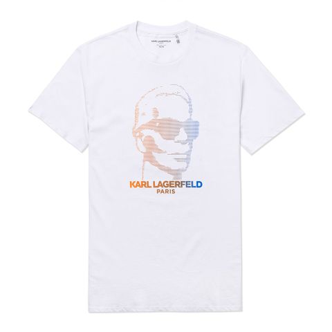 KARL LAGERFELD 老佛爺 熱銷圖案短袖T恤-白色