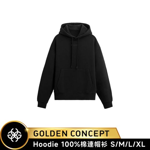 Golden Concept Hoodie 100% 棉連帽衫 男款 黑色 長袖帽T  CT-HD518-BKE