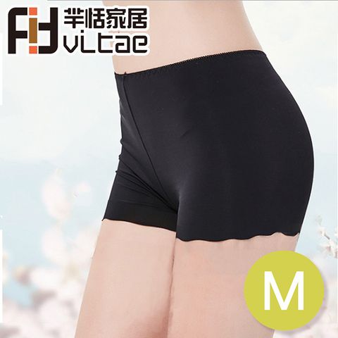 FIT Vitae 舒心冰絲無痕安全褲/防走光褲(M-黑色-二入組)