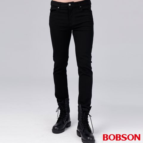 【BOBSON】男款1971日本進口黑標窄管色褲 (BSH032-09)