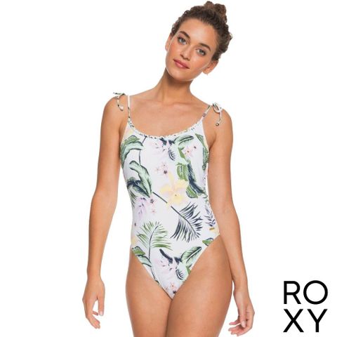 【ROXY】ROXY BLOOM ONE PIECE FA 一件式泳裝 一件式泳衣 連身泳裝 連身泳衣 白色
