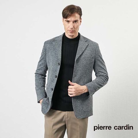 【pierre cardin 皮爾卡登】 男裝都會時尚休閒西裝外套-灰 (5205573-96)