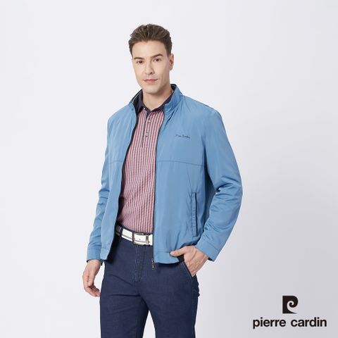 Pierre Cardin 皮爾卡登 男款 都會休閒立領薄夾克外套-藍色 (5215664-36)