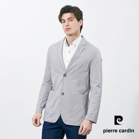 Pierre Cardin 皮爾卡登 男款 簡約時尚素色休閒西裝外套--灰色 (5227571-95)