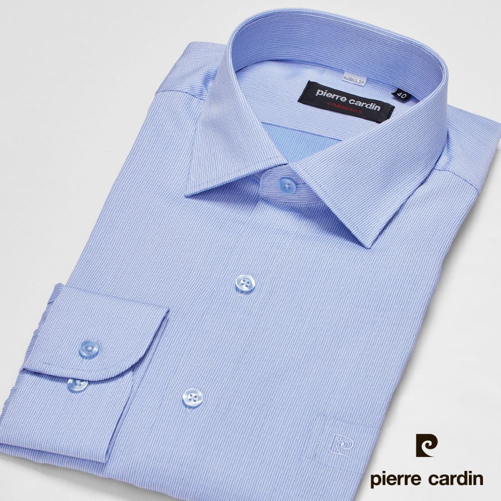 Pierre Cardin 皮爾卡登 男襯衫 竹纖維條紋長袖襯衫_粉紫細條(92863-21)