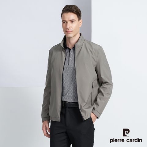 【pierre cardin 皮爾卡登】男款 素面保暖鋪棉外套-卡其綠(5225767-84)