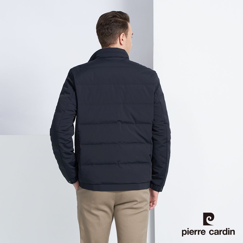 Pierre Cardin 皮爾卡登 男款 都會立領保暖羽絨外套-丈青色(5225771-38)