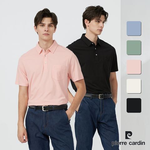 Pierre Cardin 皮爾卡登 男款 彈性舒適休閒經典短袖POLO衫 (多色選擇)