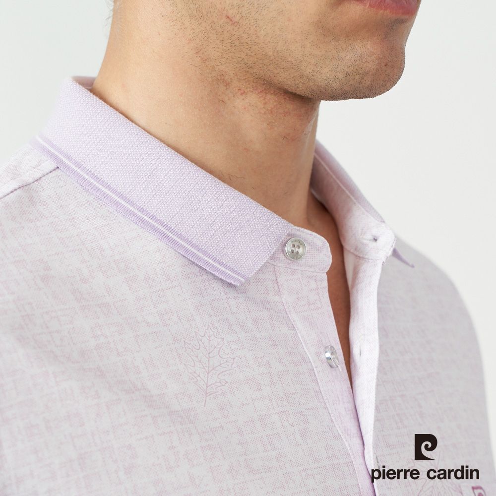 Pierre Cardin 皮爾卡登  男裝 印格短袖POLO衫-淺粉色 (5237259-72)