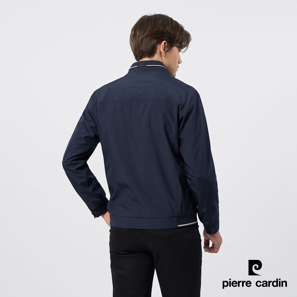 Pierre Cardin 皮爾卡登 男裝 都會休閒立領薄夾克外套-丈青色 (5235602-38)