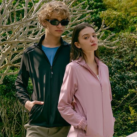 【pierre cardin皮爾卡登】男女款 超冰涼防曬防潑水彈力透氣素色冰絲外套 (7247662/ 8247662)