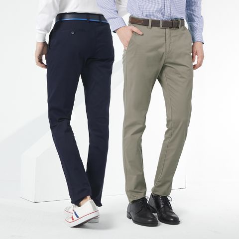 【pierre cardin 皮爾卡登】 男款 棉質彈力經典直筒型休閒長褲 (7007882)