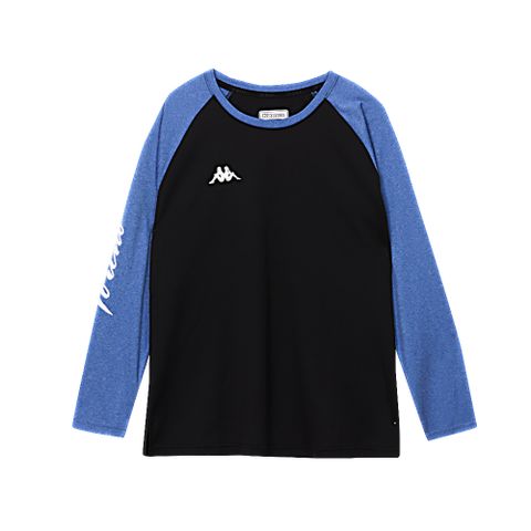 KAPPA義大利吸濕排汗型女圓領衫 黑藍 351S21WWHU