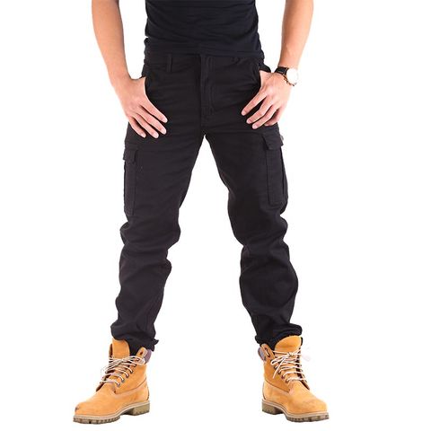 CS衣舖 高磅彈力耐磨工作褲-黑色