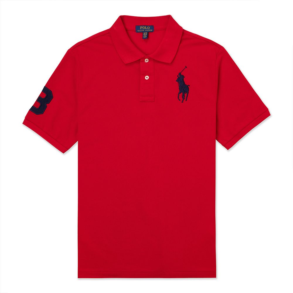 Polo Ralph Lauren 經典刺繡大馬短袖Polo衫(男青年)-紅色- PChome 24h購物