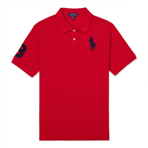 Polo Ralph Lauren 經典刺繡大馬短袖Polo衫(男青年)-紅色