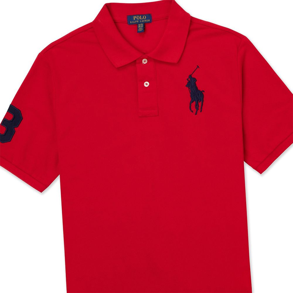 Polo Ralph Lauren 經典刺繡大馬短袖Polo衫(男青年)-紅色- PChome 24h購物