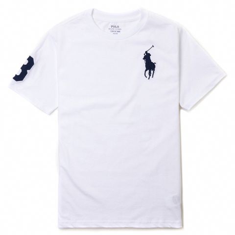 polo Ralph Lauren RL 熱銷圓領大馬素面短袖T恤(青年款)-白色