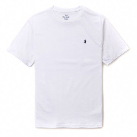 Polo Ralph Lauren RL 熱銷圓領小馬素面短袖T恤(青年款)-白色
