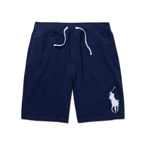 Polo Ralph Lauren RL 熱銷刺繡大馬透氣網布短褲-深藍色