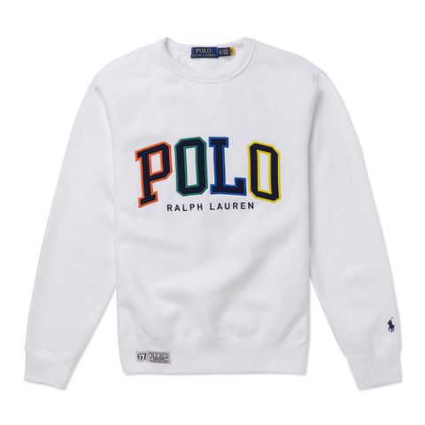 polo Ralph Lauren RL 熱銷刺繡文字大學T恤-白色