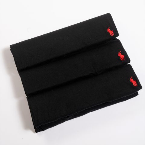 Polo Ralph Lauren RL 熱銷刺繡小馬純棉素面短袖T恤3件組-黑色