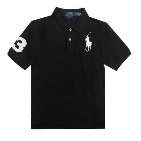 Polo Ralph Lauren RL 熱銷刺繡大馬短袖Polo衫(青年款)-黑色