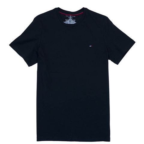 Tommy Hilfiger 小 LOGO素色T恤 (黑色) 09T3139001