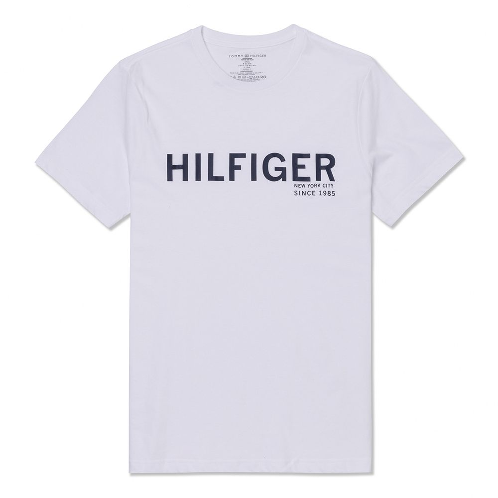 Tommy Hilfiger TOMMY 熱銷印刷文字圖案短袖T恤-白色