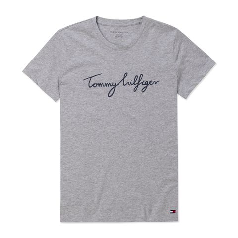 TOMMY 熱銷印刷文字圖案短袖T恤(女)-灰色