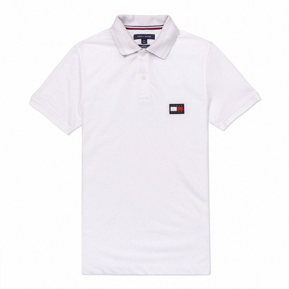 Tommy Hilfiger TOMMY 熱銷貼布大Logo短袖Polo衫-白色