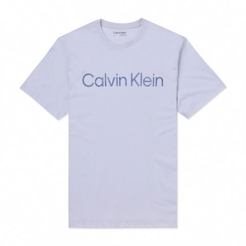 Calvin Klein CK 熱銷印刷文字圖案短袖T恤-淺灰色