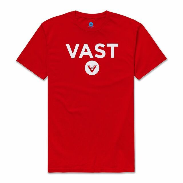 Vast 【美國加州】 美國加州 經典圓形標誌短袖上衣 - 紅色