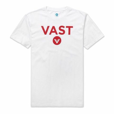 Vast 【美國加州】 美國加州 經典圓形標誌短袖上衣 - 白色