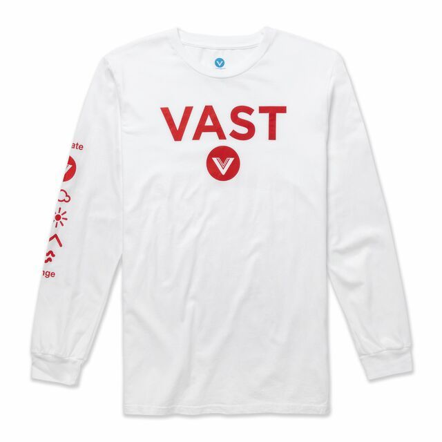 Vast 【美國加州】美國加州 經典Logo長袖上衣 - 白色